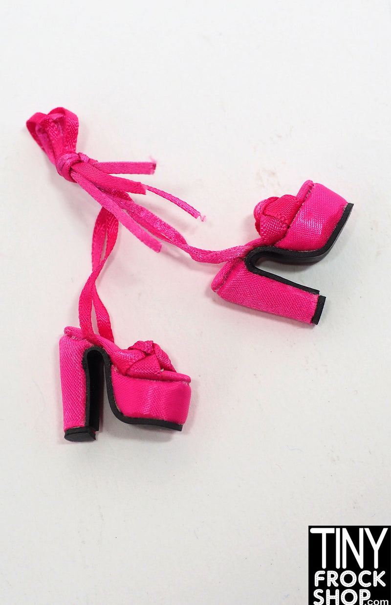 Integrity Obsession Poppy Parker Pink Vamp Platform Lace Up Shoes