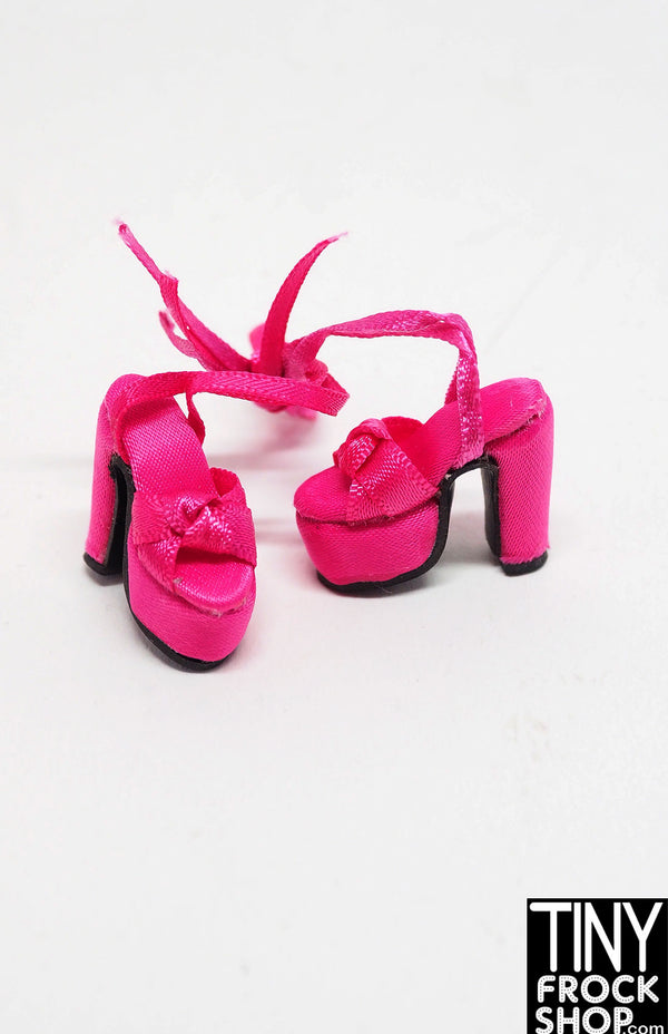 Integrity Obsession Poppy Parker Pink Vamp Platform Lace Up Shoes