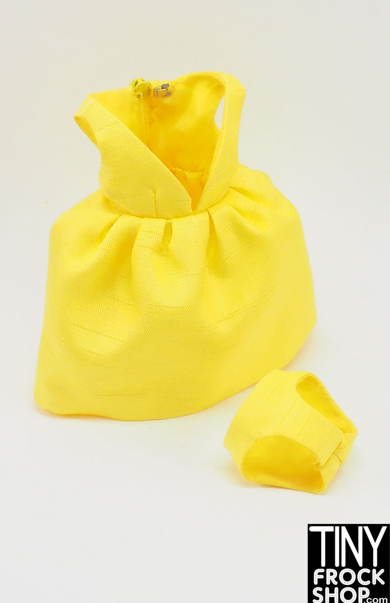 Integrity Perfectly Palm Springs Poppy Yellow Dupioni Style Dress & Panties