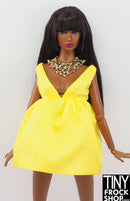 Integrity Perfectly Palm Springs Poppy Yellow Dupioni Style Dress & Panties