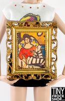 12" Fashion Doll Gold Ornate Framed Painting Prints By Lily Thompson For TFS