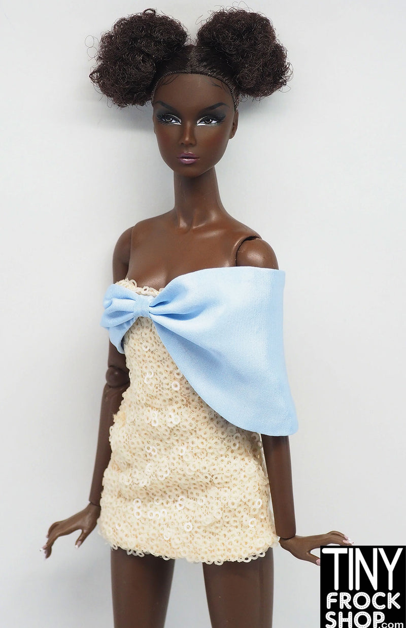 Tiny Frock Shop Integrity Mademoiselle Lilith Blair Sequin Dress with Blue Bow Tiny Frock Shop Integrity Mademoiselle Lilith Blair Sequin Dress with Blue Bow