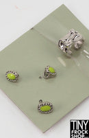 Integrity 2012 Eugenia World On A String Green and Silver Earring, Bracelet and Ring Set