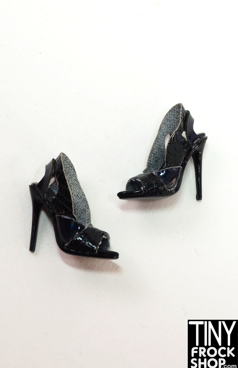 Integrity NuFace 2014 Chrome Noir Erin Salston Black Peep Toe Heels