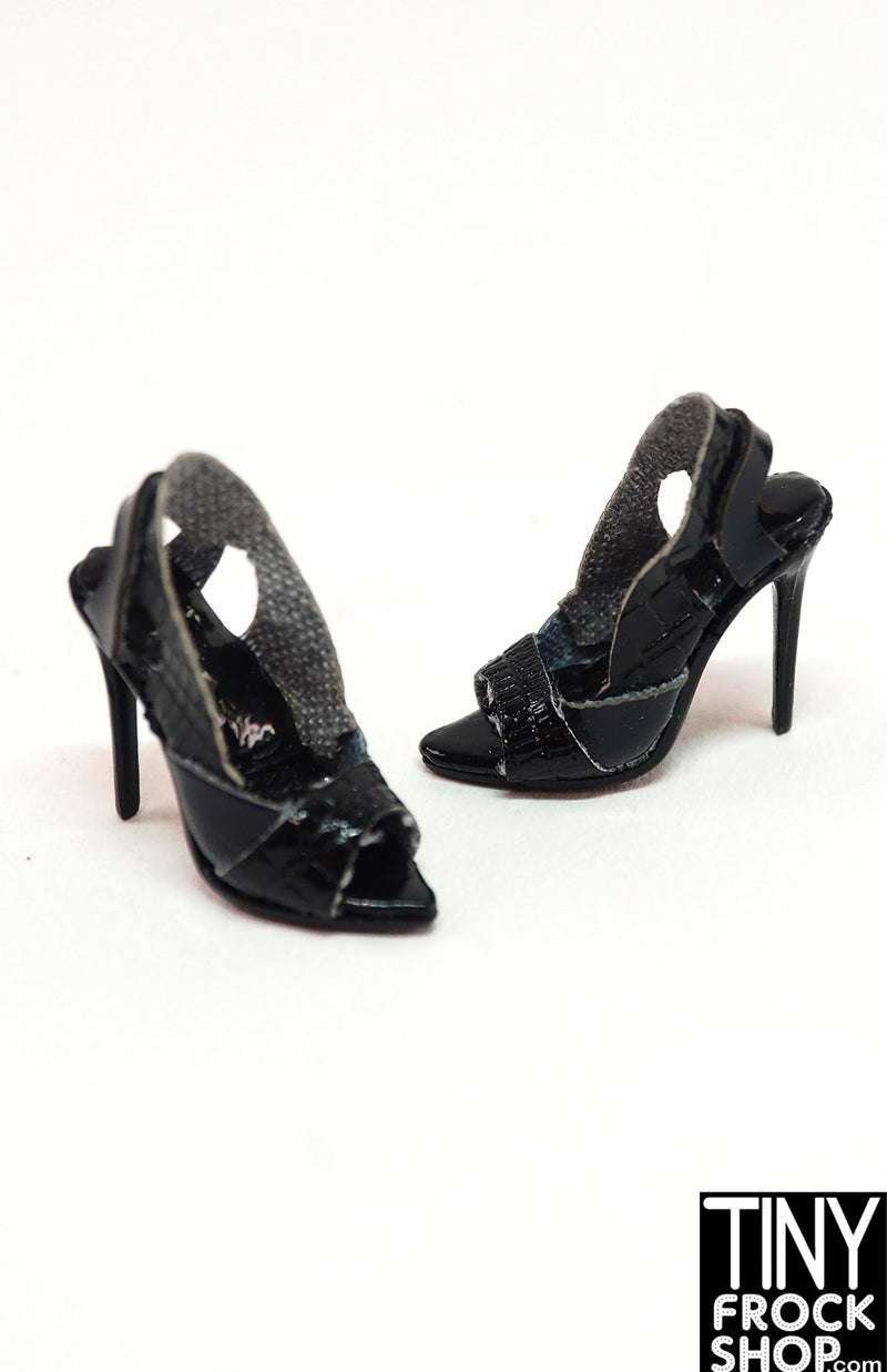 Integrity NuFace 2014 Chrome Noir Erin Salston Black Peep Toe Heels