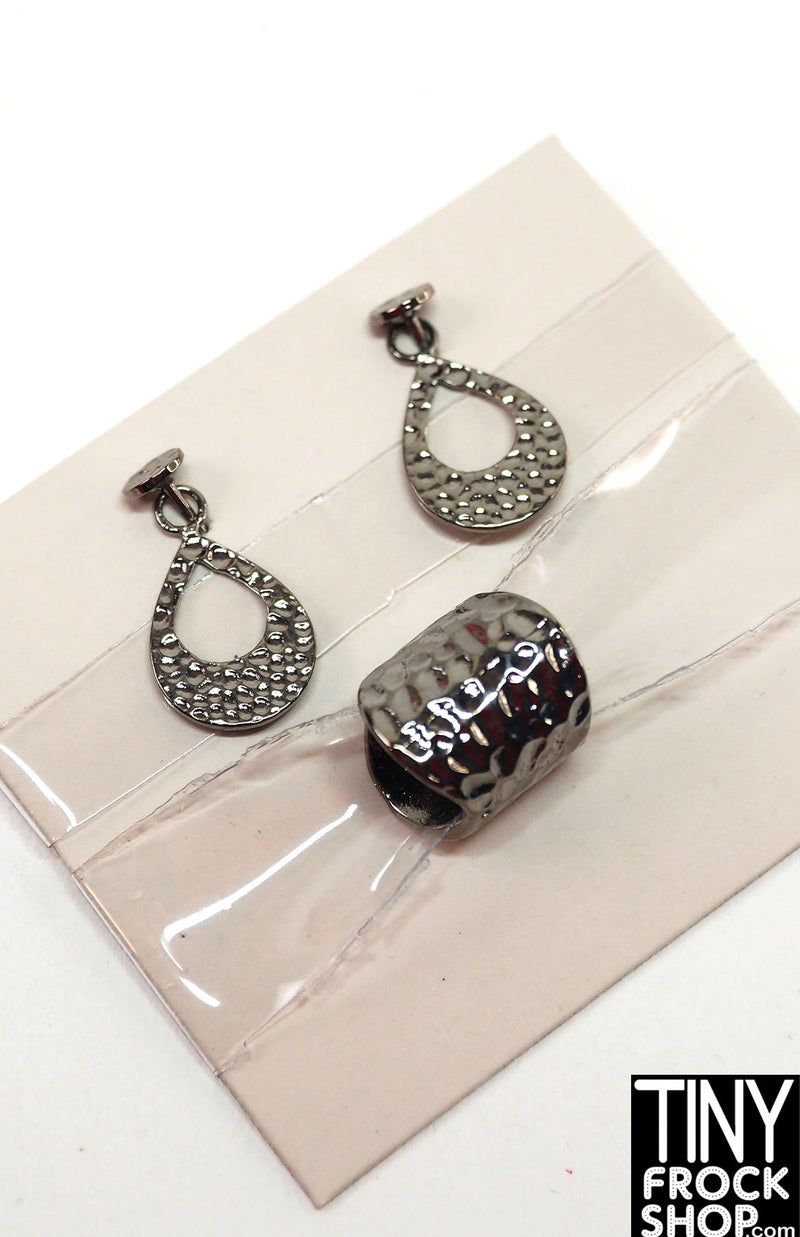 Integrity NuFace 2014 Evening Siren Ayumi Dark Silver Earrings & Bracelet Set