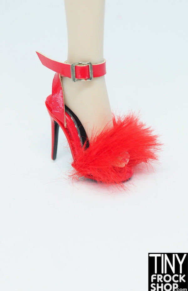 Integrity A Fashionable Legacy Violaine Perrin Red Fur Strap Heels