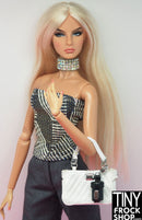 Integrity Chain of Command Natalia Fatale White Quilt Bag with Bag Charm