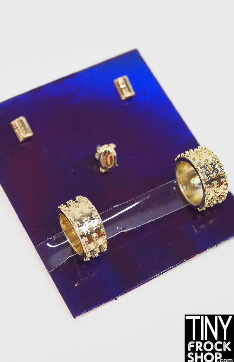 Integrity En Pointe Violaine Gold Earring, Ring and Bracelet Set