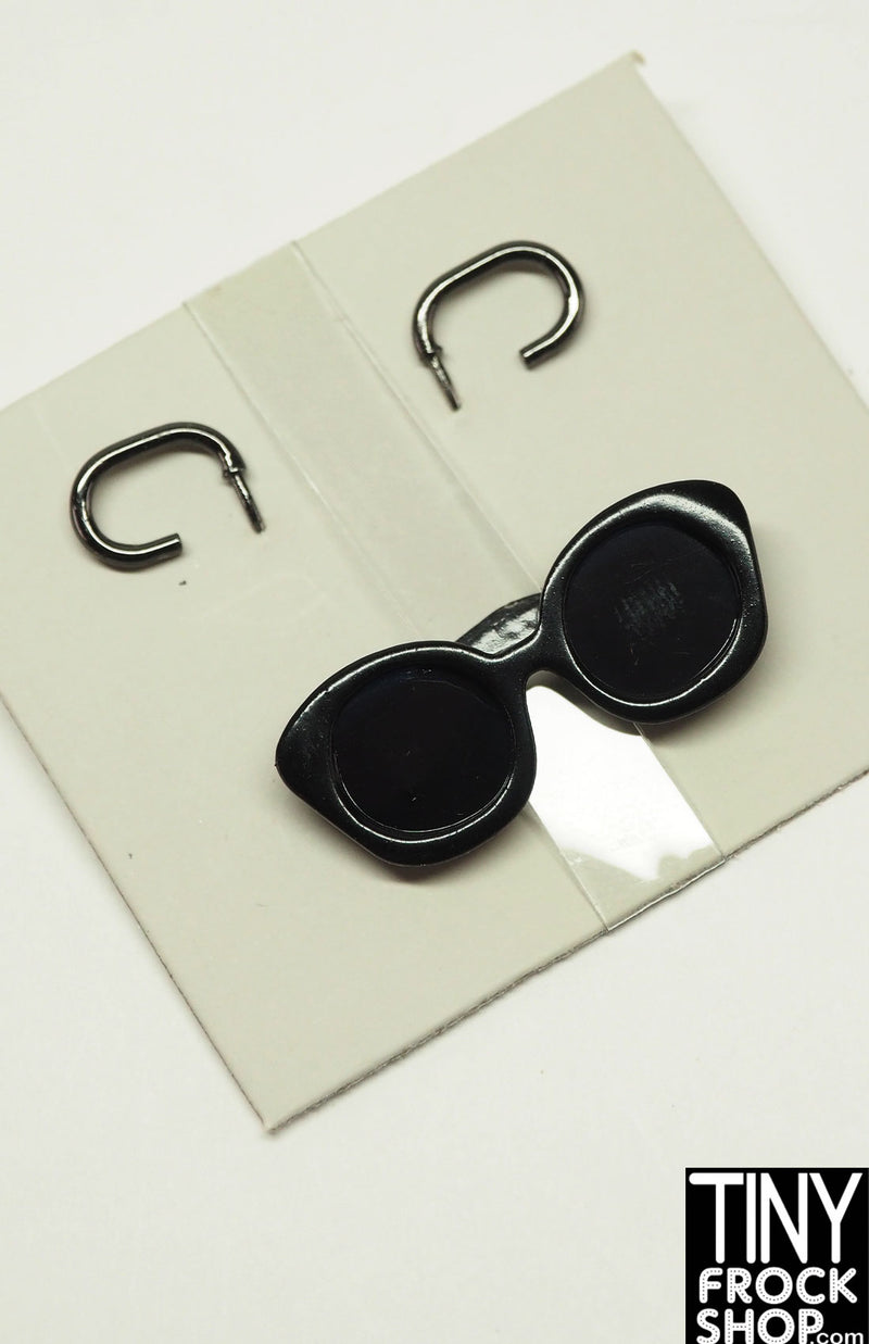 Integrity Fame Fable Kyori Black Sunglasses and Earring Set