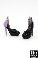 Integrity 2011  Forever Veronique Black and Lilac Heels with Chain