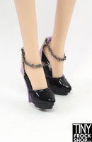 Integrity 2011  Forever Veronique Black and Lilac Heels with Chain