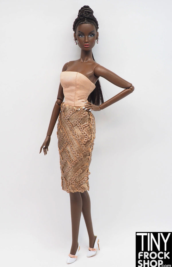 Integrity ITBE In Sequins Anja Neutral Tone Dress
