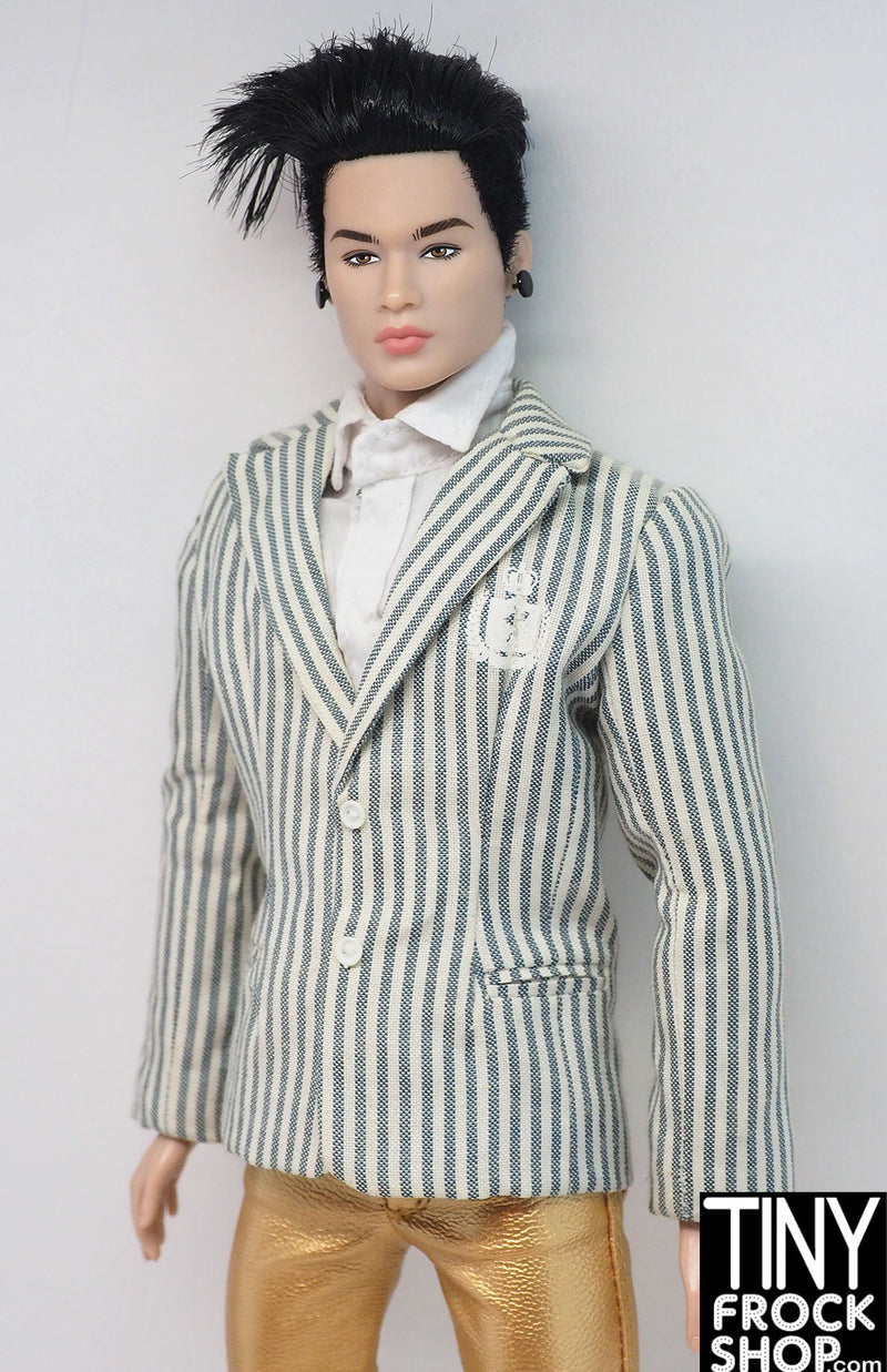 Integrity In The Mix Takeo Miztuani 2009 Grey and White Striped Jacket