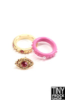 Integrity Keeki Adeeze Serving Cake Gold and Pink Bracelet and Ring Set