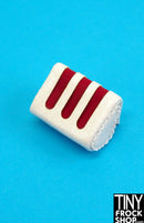 Integrity Keeki Adeeze Serving Cake White and Burgundy Striped Bag