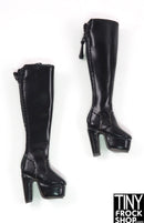 Integrity Nippon Party Queen Amelie Black Tall Platform Boots - Tiny Frock Shop