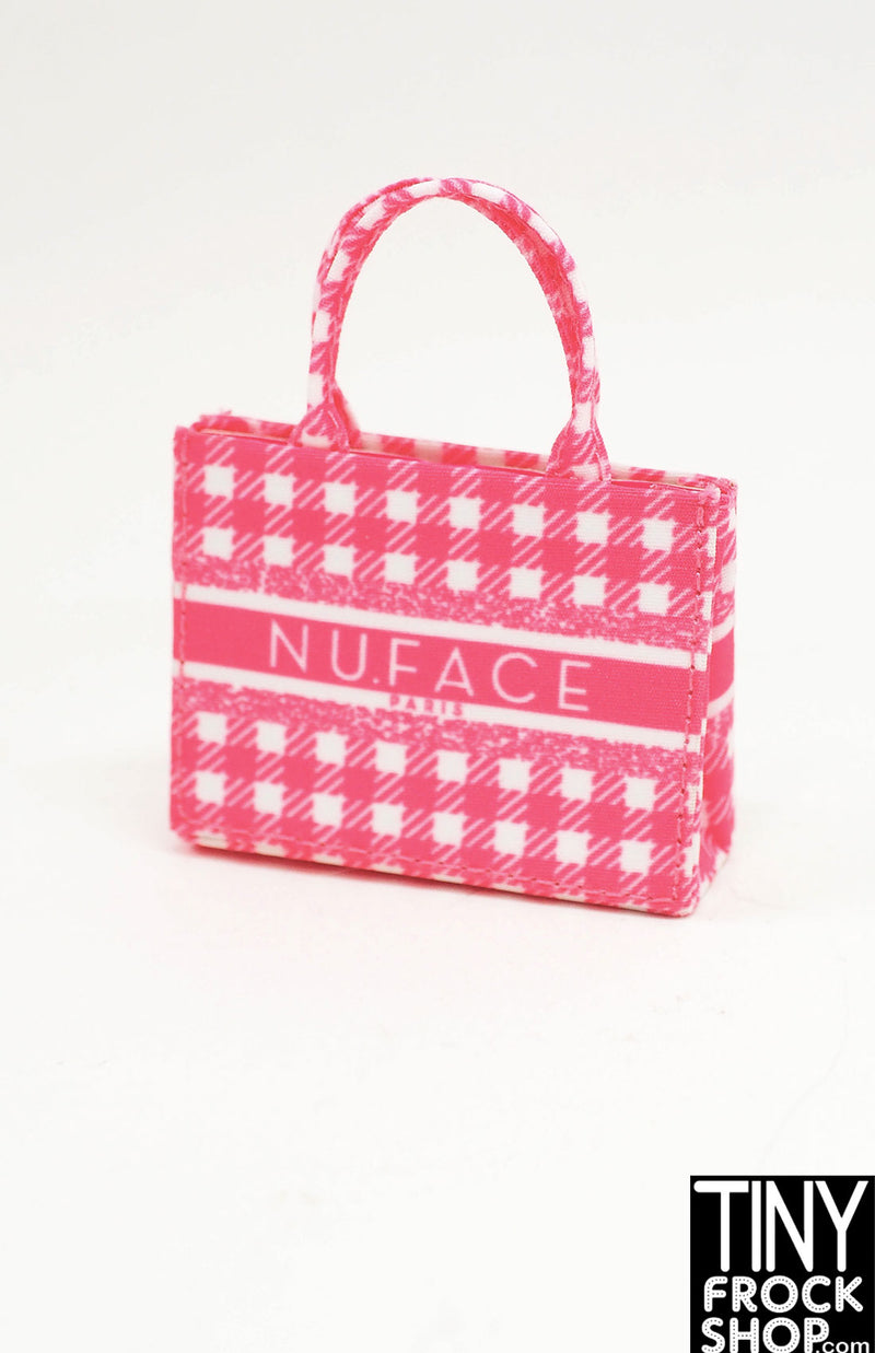 Integrity NuFace Print it Pink Nadja Pink Herringbone Logo Handbag