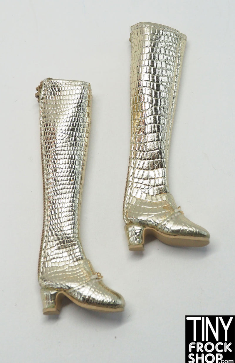 Integrity Obsession Con Style Lab Poppy Parker Low Gold Croc Boots