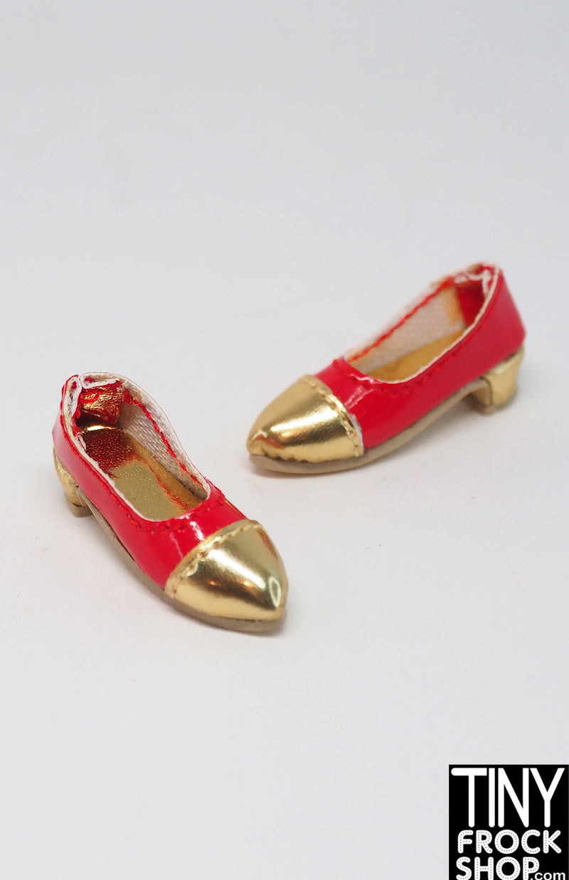 Integrity Obsession Con Style Lab Poppy Parker Red and Gold Low Heels