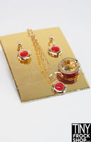 Integrity Obsession Con Style Lab Red Enamel Jewelry Set
