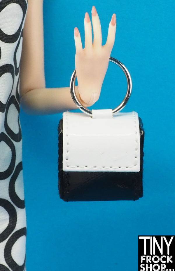 Integrity Op Art Opening Jolie Black and White Hoop Bag