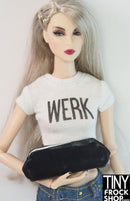 Integrity Poppy Parker 2014 Mayhem in Monte Carlo Black Satin Clutch Handbag