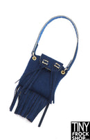 Integrity Poppy Parker Enlightened In India Blue Suede Fringe Bag