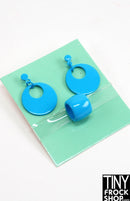 Integrity Poppy Parker Perfectly Palm Springs Blue Hoop Earrings and Bracelet Set