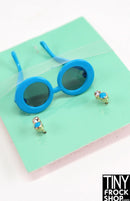 Integrity Poppy Parker Perfectly Palm Springs Blue Sunglasses & Earring Set