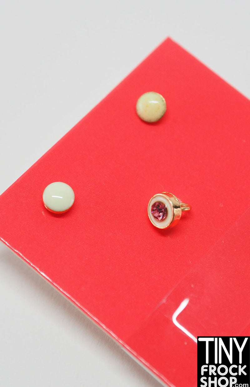 Integrity Pretty Pink Poppy Stud Earrings and Stone Ring Set