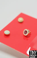 Integrity Pretty Pink Poppy Enamel Cream Earrings and Stone Ring