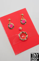 Integrity Pretty Pink Poppy Enamel Pink and Gold Jewelry Set