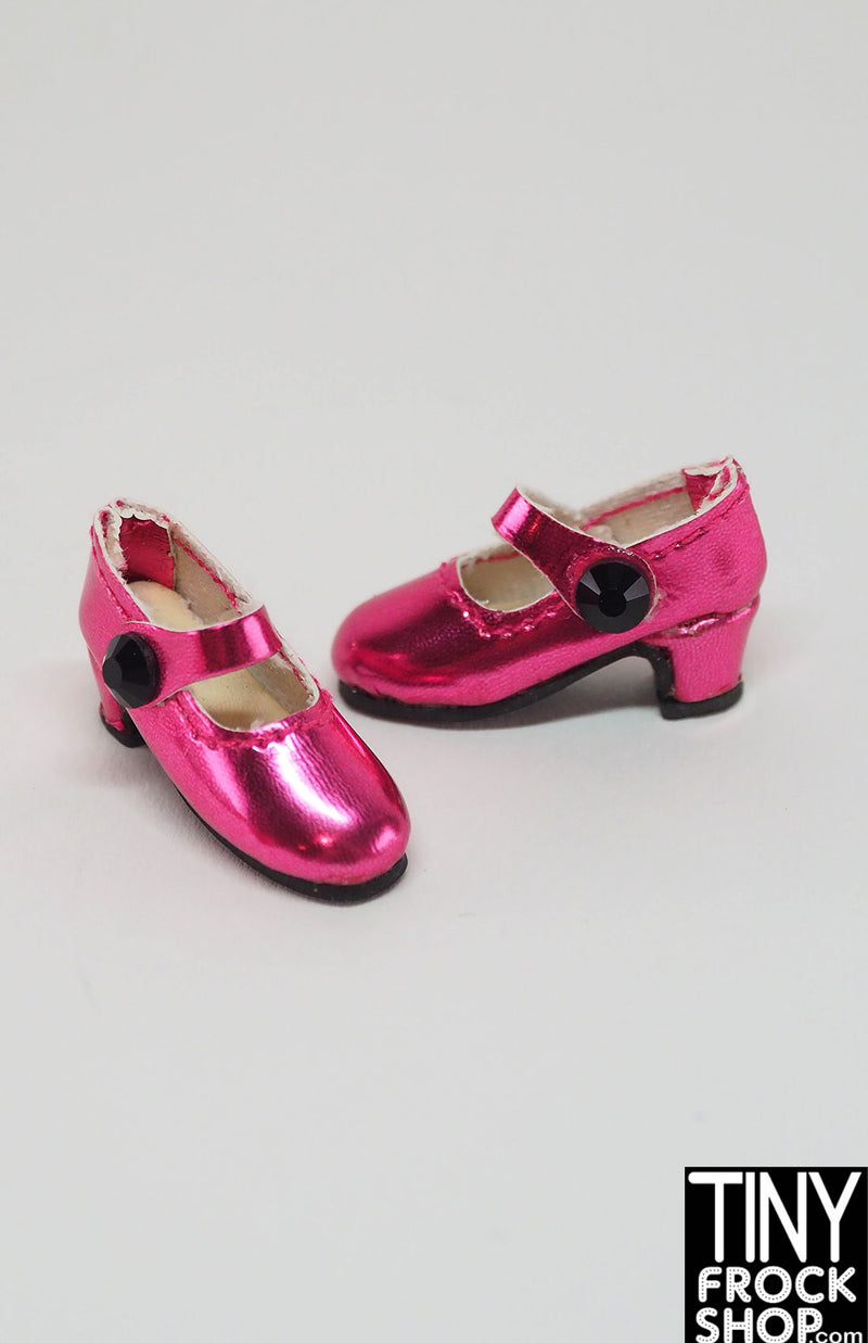 Integrity Pretty Pink Poppy Metallic Pink Low Heel Maryjanes