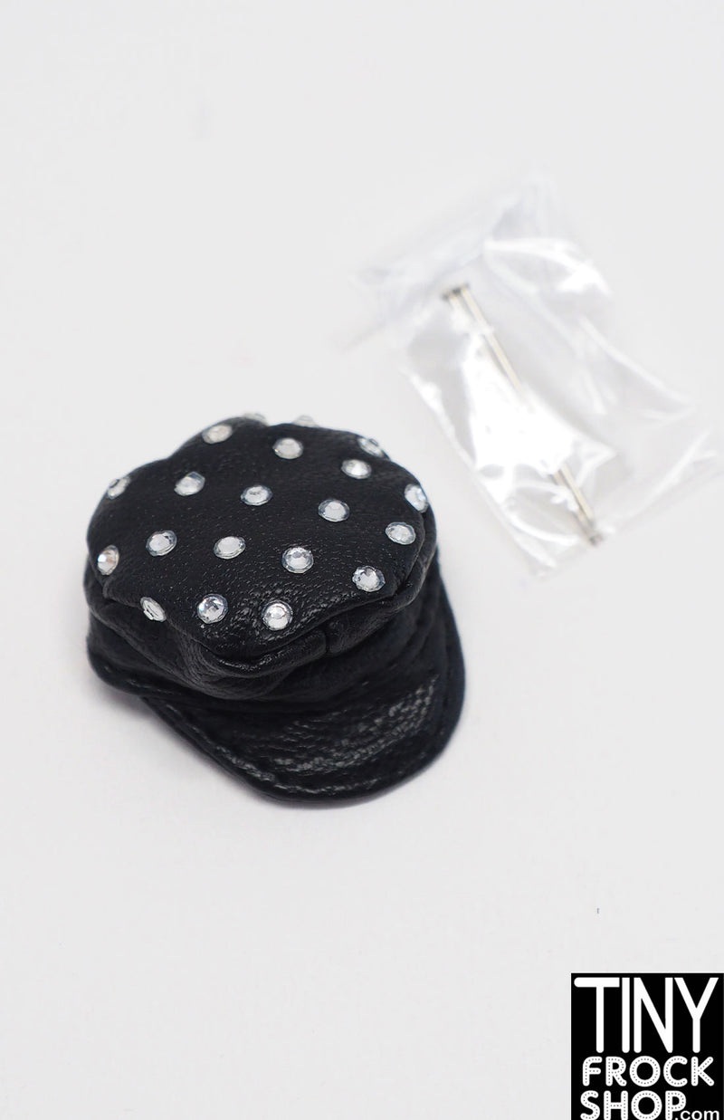 Integrity Pretty Reckless Rayna Ahmadi Black Rhinestone Mini Hat with Pins