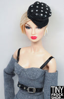 Integrity Pretty Reckless Rayna Ahmadi Black Rhinestone Mini Hat with Pins