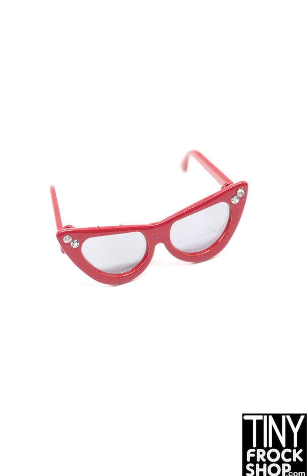 Integrity Red Stoned Cat Eye Glasses