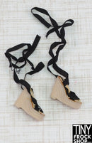 Integrity Ribbon Wrap Vintage Wedge Heels - More Colors