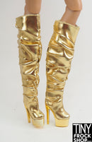 Integrity Runway in Milan Gold Tall Scrunch Boots