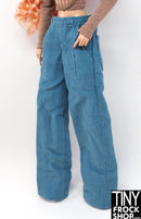 Integrity Shut It Down Liu Liu Ling Blue Corduroy Pants - Tiny Frock Shop