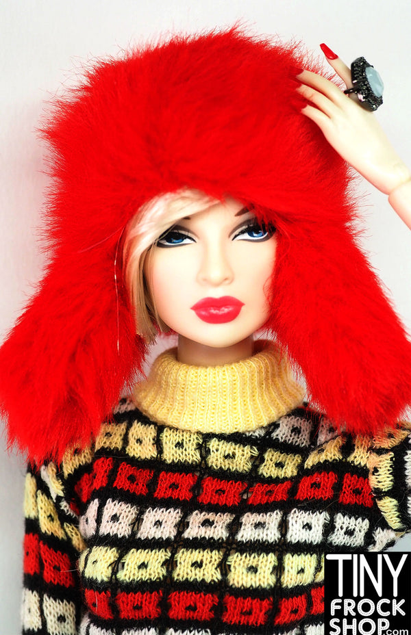 Integrity Shut It Down Liu Liu Ling Red Fur Ear Flap Hat