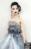 Integrity Silver Soiree Poppy Parker Slate Blue Beaded Dress