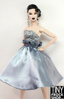 Integrity Silver Soiree Poppy Parker Slate Blue Beaded Dress