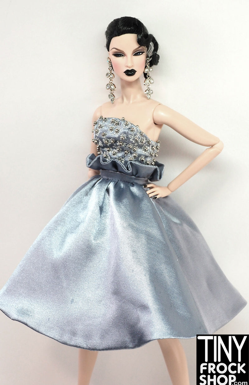 Tiny Frock Shop Integrity Silver Soiree Poppy Parker Slate Blue Beaded Dress Tiny Frock Shop Integrity Silver Soiree Poppy Parker Slate Blue Beaded Dress