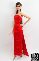 Integrity Take The Picture Funny Face Red Satin Dress