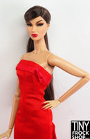 Integrity Take The Picture Funny Face Red Satin Dress