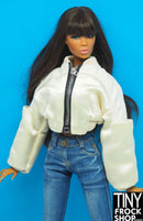 Integrity Varsity Alejandra Luna Cream Seamed Bomber Jacket