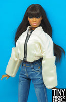 Integrity Varsity Alejandra Luna Cream Seamed Bomber Jacket