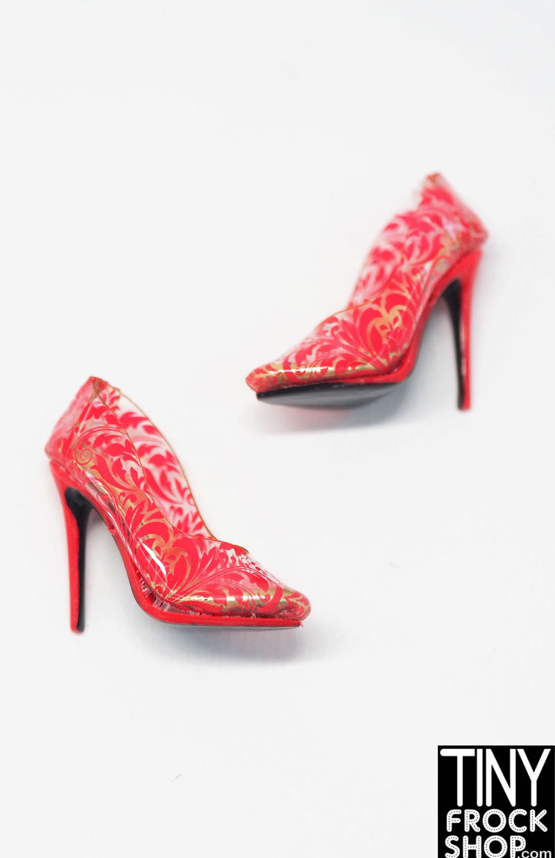Integrity Vendetta Agnes Von Weiss Floral Printed Red Heels