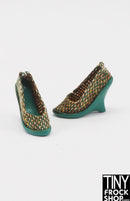 Integrity Vintage Gold and Turquoise Shoes